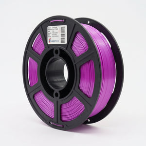 Standard PLA Silk Purple 1.75mm filament on a plastic spool